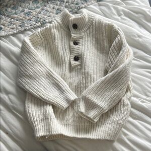 Janie and Jack Cream Knit Sweater